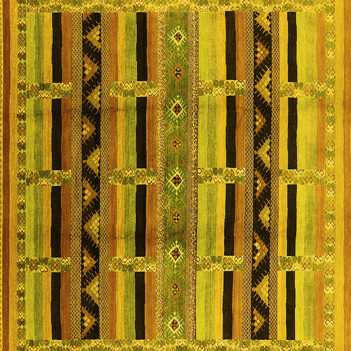 Square Oriental Yellow Industrial Rug, urb1200yw