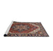 Sideview of Machine Washable Industrial Modern Camel Brown Rug, wshurb1201