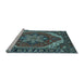 Sideview of Machine Washable Persian Light Blue Traditional Rug, wshurb1201lblu