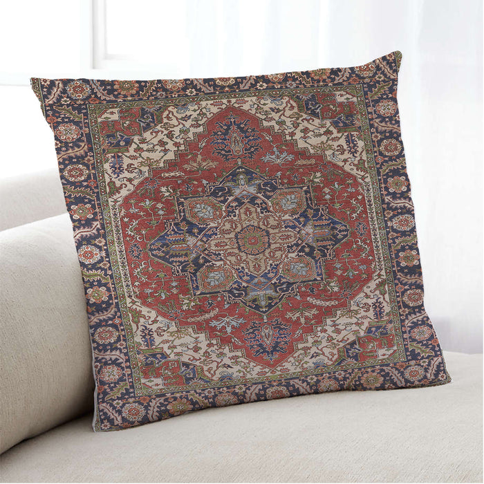 Lifestyle Image of Mid-Century Modern Urban Square Camel Brown Throw Pillow, 18 inch by 18 inch, pwurb1201