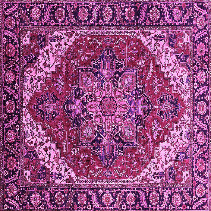 Square Persian Pink Traditional Rug, urb1201pnk
