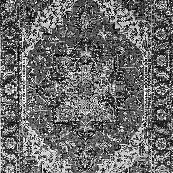 Machine Washable Persian Gray Traditional Rug, wshurb1201gry