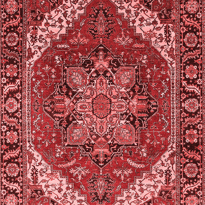 Machine Washable Persian Red Traditional Rug, wshurb1201red
