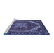 Sideview of Machine Washable Persian Blue Traditional Rug, wshurb1201blu