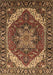 Machine Washable Persian Brown Traditional Rug, wshurb1201brn