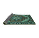 Sideview of Persian Turquoise Traditional Rug, urb1201turq
