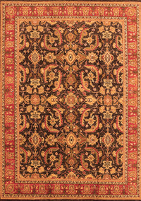 Oriental Orange Industrial Rug, urb1202org