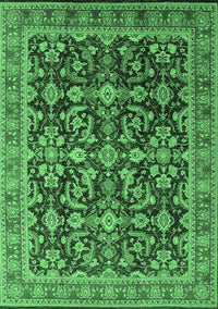 Oriental Emerald Green Industrial Rug, urb1202emgrn