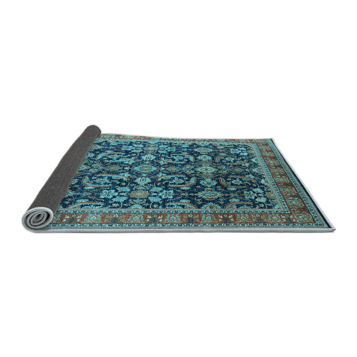 Sideview of Oriental Light Blue Industrial Rug, urb1202lblu