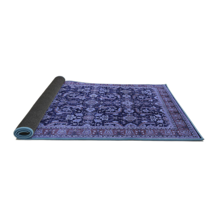 Sideview of Oriental Blue Industrial Rug, urb1202blu