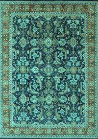 Oriental Turquoise Industrial Rug, urb1202turq