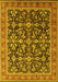 Oriental Yellow Industrial Rug, urb1202yw