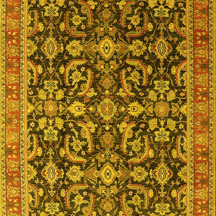 Oriental Yellow Industrial Rug, urb1202yw