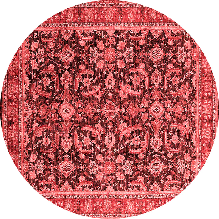 Machine Washable Oriental Red Industrial Rug, wshurb1202red
