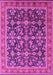 Machine Washable Oriental Pink Industrial Rug, wshurb1202pnk