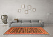 Machine Washable Oriental Orange Industrial Area Rugs in a Living Room, wshurb1202org