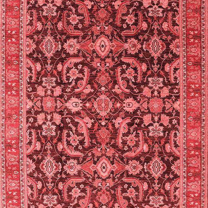 Machine Washable Oriental Red Industrial Rug, wshurb1202red