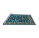 Sideview of Machine Washable Oriental Light Blue Industrial Rug, wshurb1202lblu