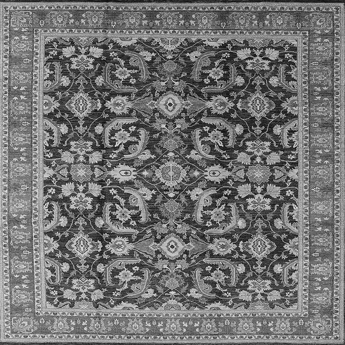 Square Oriental Gray Industrial Rug, urb1202gry