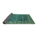 Sideview of Oriental Turquoise Industrial Rug, urb1202turq