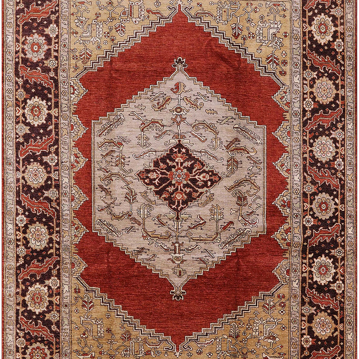 Mid-Century Modern Light Copper Gold Persian Rug, urb1203