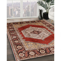 Mid-Century Modern Light Copper Gold Persian Rug, urb1203