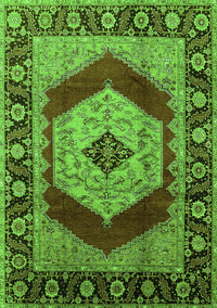 Persian Green Traditional Rug, urb1203grn