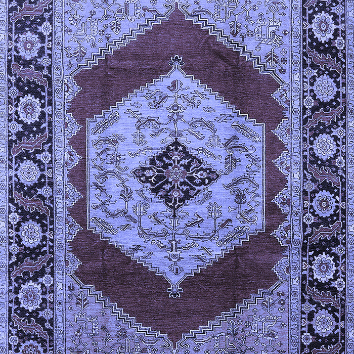 Machine Washable Persian Blue Traditional Rug, wshurb1203blu
