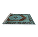 Sideview of Machine Washable Persian Light Blue Traditional Rug, wshurb1203lblu