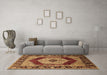 Machine Washable Persian Brown Traditional Rug in a Living Room,, wshurb1203brn