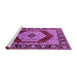 Sideview of Machine Washable Persian Purple Traditional Area Rugs, wshurb1203pur