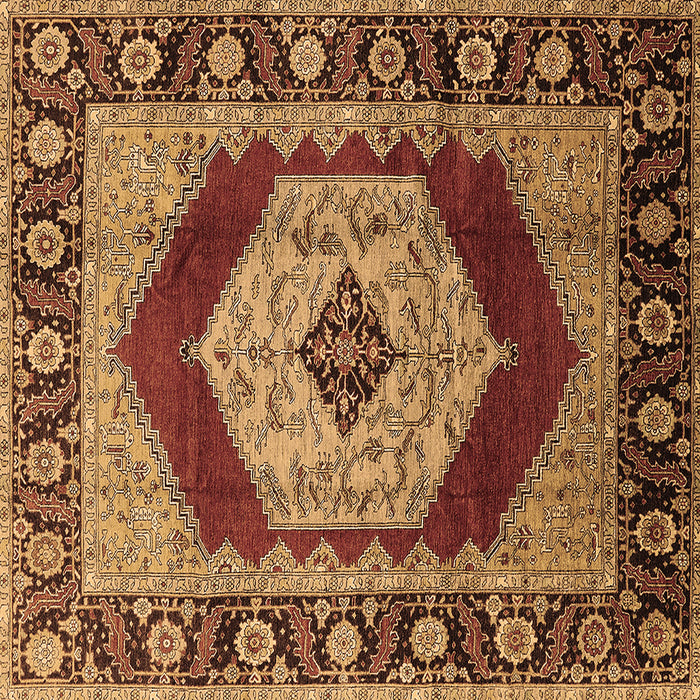 Square Persian Brown Traditional Rug, urb1203brn