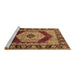 Sideview of Machine Washable Persian Brown Traditional Rug, wshurb1203brn