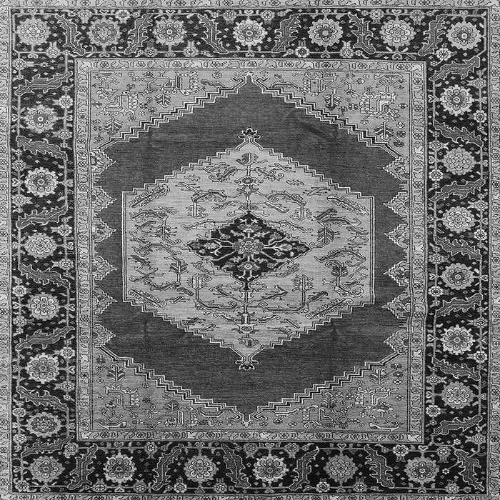 Square Persian Gray Traditional Rug, urb1203gry