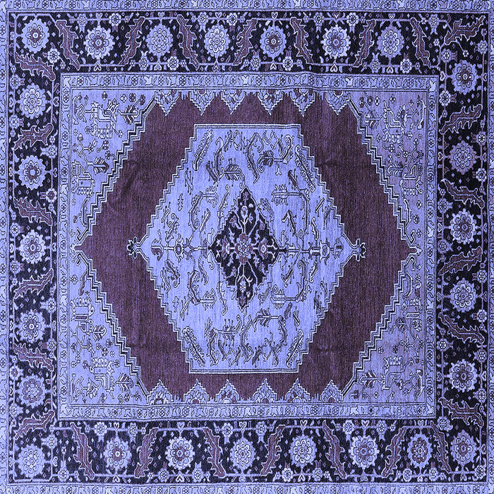 Square Persian Blue Traditional Rug, urb1203blu