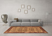 Machine Washable Oriental Brown Industrial Rug in a Living Room,, wshurb1204brn