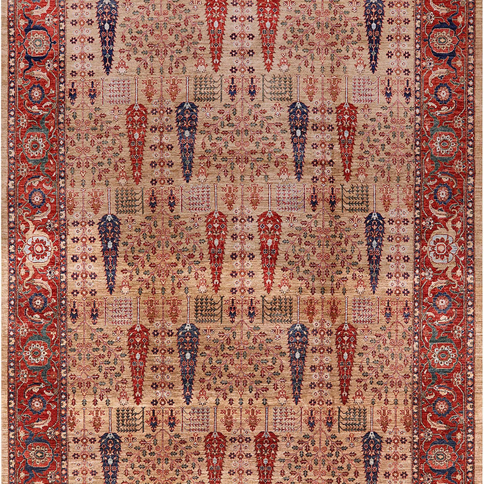 Mid-Century Modern Red Oriental Rug, urb1204