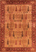 Machine Washable Oriental Orange Industrial Area Rugs, wshurb1204org