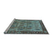 Sideview of Machine Washable Oriental Light Blue Industrial Rug, wshurb1204lblu