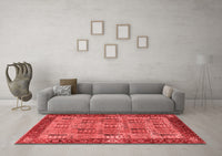 Machine Washable Oriental Red Industrial Rug, wshurb1204red