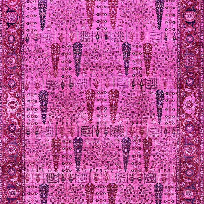 Machine Washable Oriental Pink Industrial Rug, wshurb1204pnk