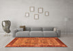 Machine Washable Oriental Orange Industrial Area Rugs in a Living Room, wshurb1204org