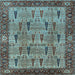 Square Oriental Light Blue Industrial Rug, urb1204lblu