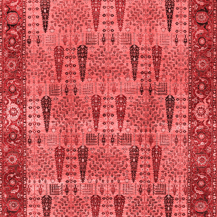 Machine Washable Oriental Red Industrial Rug, wshurb1204red