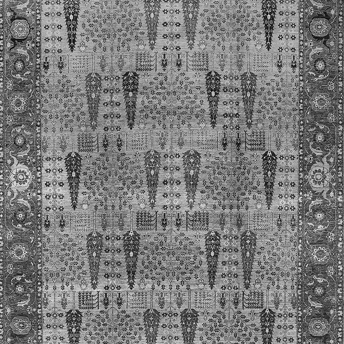 Machine Washable Oriental Gray Industrial Rug, wshurb1204gry