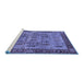 Sideview of Machine Washable Oriental Blue Industrial Rug, wshurb1204blu