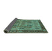 Sideview of Oriental Turquoise Industrial Rug, urb1204turq