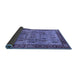 Sideview of Oriental Blue Industrial Rug, urb1204blu