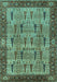 Oriental Turquoise Industrial Rug, urb1204turq