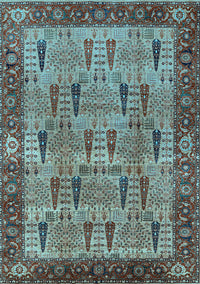 Oriental Light Blue Industrial Rug, urb1204lblu